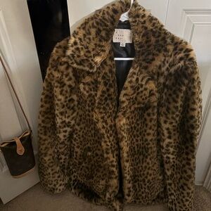 a new day Brown Leopard Teddy Jacket